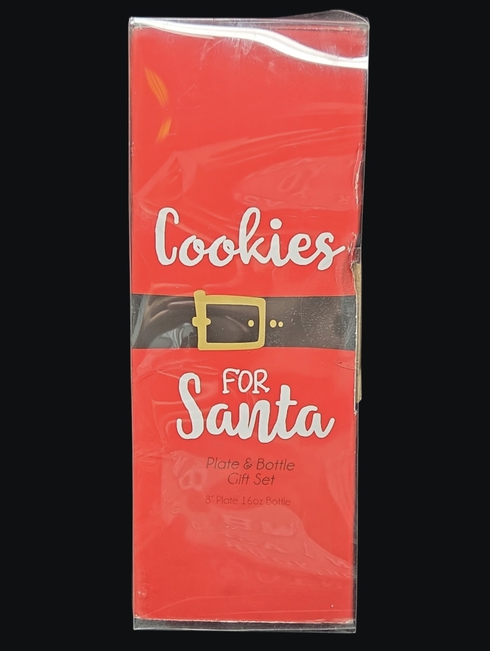 NIB- Cookies for Santa Plate and Milk Bottle Set - Red - Picture 9 of 12